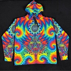 Dyes N’ Good Vibes PRINTED Tie Dye Hoodie | Liquid Visions | 2XL